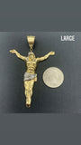 10K Yellow Gold Crucified Jesus Pendant