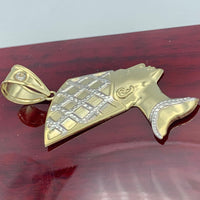 2.1” 10k Gold Queen Nefertiti Pendant