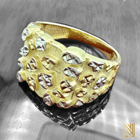 14K Yellow Gold Nugget Ring