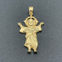 14K Yellow Gold Baby Jesus Divino Niño Pendant