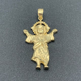 14K Yellow Gold Baby Jesus Divino Niño Pendant
