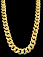 8mm 14k Yellow Gold Miami Cuban Link Chain