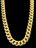 8mm 14k Yellow Gold Miami Cuban Link Chain