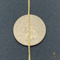 1.3MM 14K Yellow Gold Solid Franco Chain