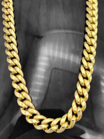 8mm 14k Yellow Gold Miami Cuban Link Chain
