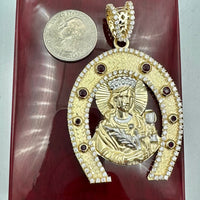 3” 14k Yellow Gold Saint Barbara Pendant