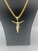 10K Yellow Gold Crucified Jesus Pendant