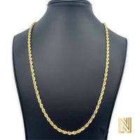 3mm 14k Yellow Gold Solid Rope Chain