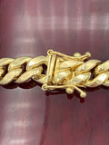 8mm 14k Yellow Gold Miami Cuban Link Chain