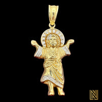 10K Yellow Gold Baby Jesus Divino Niño Pendant