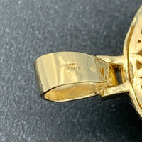 14K Yellow Gold Jesus Head Pendant