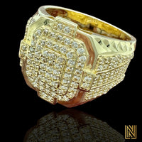 14K Gold Men’s Square Statement Ring