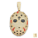 1.9” 14k Yellow Gold Jason Mask Pendant