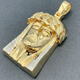 14K Yellow Gold Jesus Head Pendant