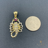 10K Yellow & White Gold Scorpio Pendant