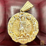 2.5” 10k Yellow Gold Saint Lazarus Medallion