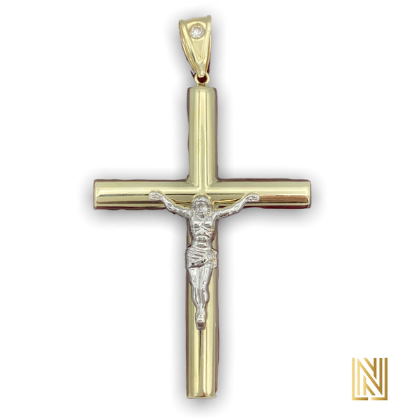 3.3” 10K Yellow Gold 3D Crucifix Pendant