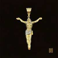 10K Yellow Gold Crucified Jesus Pendant
