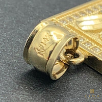 14K Yellow Gold Nugget Pendant