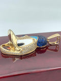 2.1” 14k Gold 3D Donald Duck Pendant