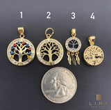 14K Yellow Gold Tree of Life Charm - various designs