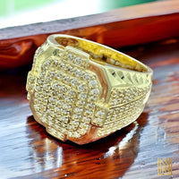 14K Gold Men’s Square Statement Ring