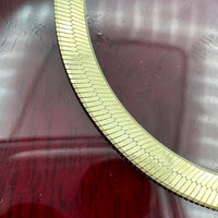 3.3mm 14k Yellow Gold Herringbone Necklace