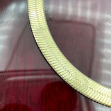 3.3mm 14k Yellow Gold Herringbone Necklace
