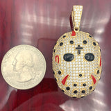 1.9” 14k Yellow Gold Jason Mask Pendant