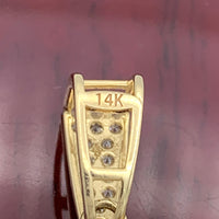 1.67” 14k Yellow Gold Native Chief Pendant