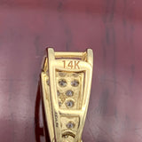 1.67” 14k Yellow Gold Native Chief Pendant