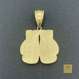 10K Two-tone Gold Boxing Gloves Pendant