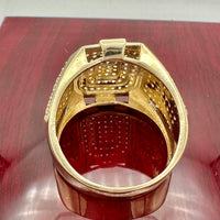 14K Gold Men’s Square Statement Ring