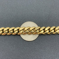 10mm 10k Yellow Gold Solid VIP Miami Cuban Bracelet