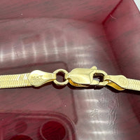 3.3mm 14k Yellow Gold Herringbone Necklace