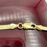 3.3mm 14k Yellow Gold Herringbone Necklace