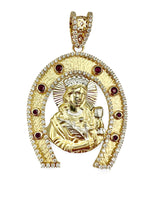 3” 14k Yellow Gold Saint Barbara Pendant