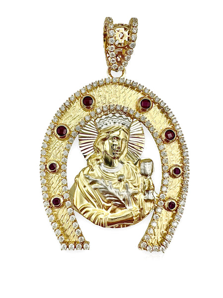 3” 14k Yellow Gold Saint Barbara Pendant