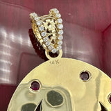 3” 14k Yellow Gold Saint Barbara Pendant