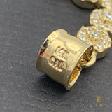 1.63” 14K Yellow Gold Iced Out Cross Pendant