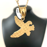 10k Yellow Gold Eagle Pendant - 1.25” tall