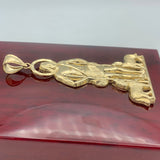 2.75” 14K Yellow Gold Saint Lazarus Pendant