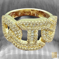 14K Gold Fancy Mariner Link Ring
