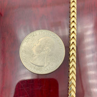 3.5mm 10k Yellow Gold  Solid Franco Chain
