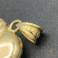 14K Yellow Gold Reversible Puffed Heart Charm