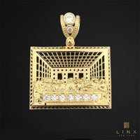 14K Yellow Gold Last Supper Pendant