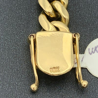 10mm 10k Yellow Gold Solid VIP Miami Cuban Bracelet