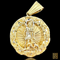 2.5” 10k Yellow Gold Saint Lazarus Medallion