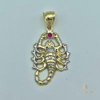 10K Yellow & White Gold Scorpio Pendant