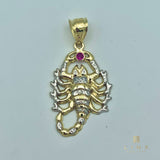 10K Yellow & White Gold Scorpio Pendant